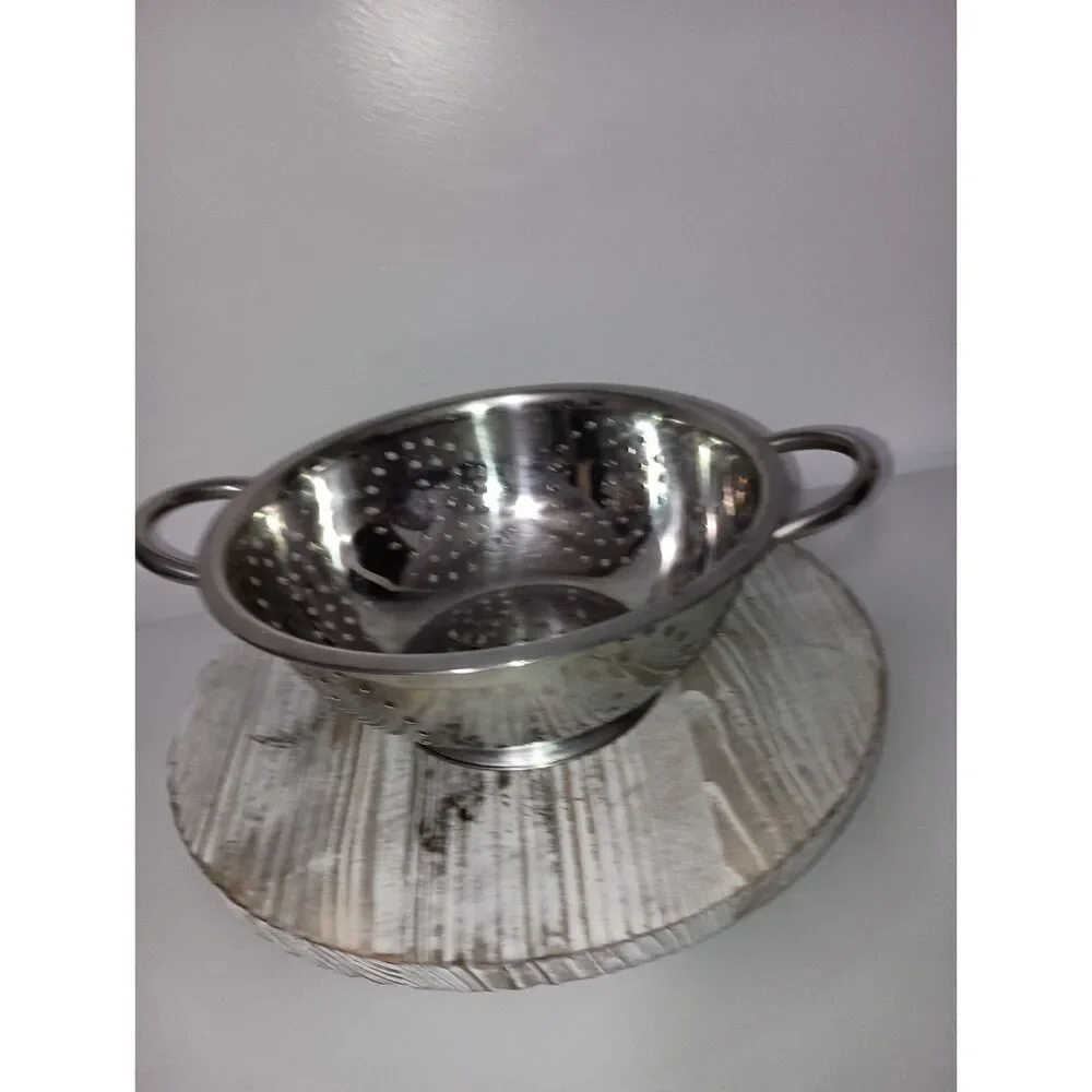 Silver-Plated Colander/Strainer and Stainless Steel Gravy Boat